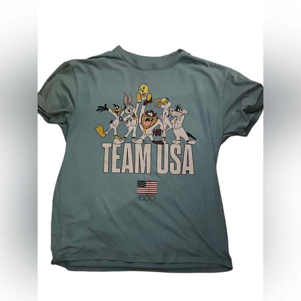Looney Tunes Team USA Olympics T Shirt Bugs Bunny Sylvester Men's Size Large